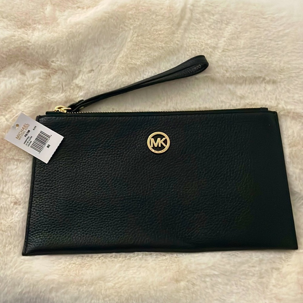 Michael Kors large zip clutch